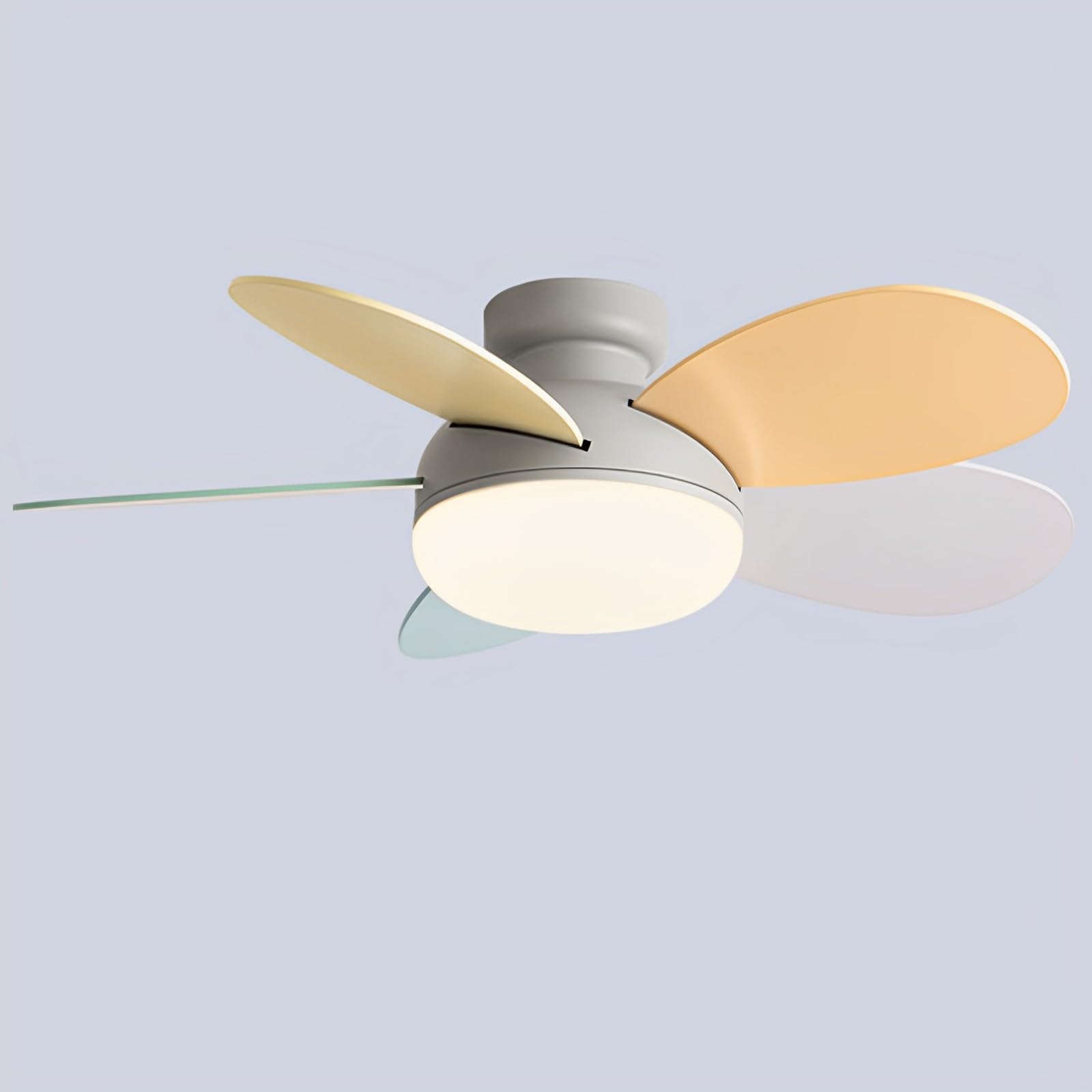 HXYSXHJUO Modern Quiet Ceiling Fan with Light 24W LED Lighting Remote 6 Speed Fans Plywood Blades Indoor for Study Room Living Bedroom