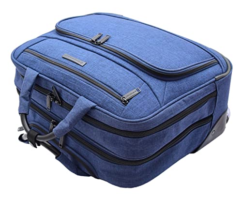 Rolling Pilot Case Zakelijke Aktetas Cabine Size Laptoptas Demin Blue Airborne - Image 7