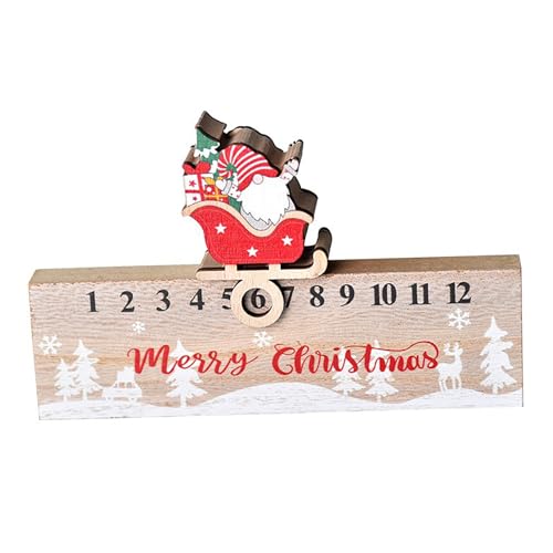 Thonlai Calendrier de Compte à Rebours de Noël en Bois avec Blocs Mobiles – vue 3