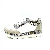 CAFeNOIR Damenschuhe Schnürschuhe Sportive Sneaker Weiß