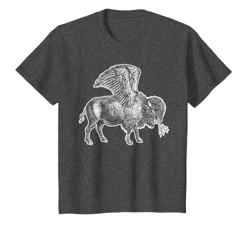 Funny Design Buffalo Wings Hot Foodie Chicken Bison Vintage T-Shirt, Youth, Dark Heather Grey, 2T