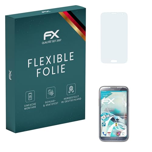 atFoliX Película Protectora compatible con Samsung Galaxy Note 2 GT N7100 Protector Película, ultra claro y flexible FX Lámina Protectora de Pantalla (3X)