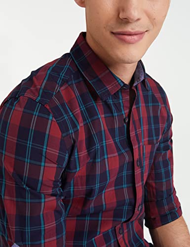 Image of Amazon Brand - Symbol Men's Cotton Checkered Regular Fit Casual Shirt