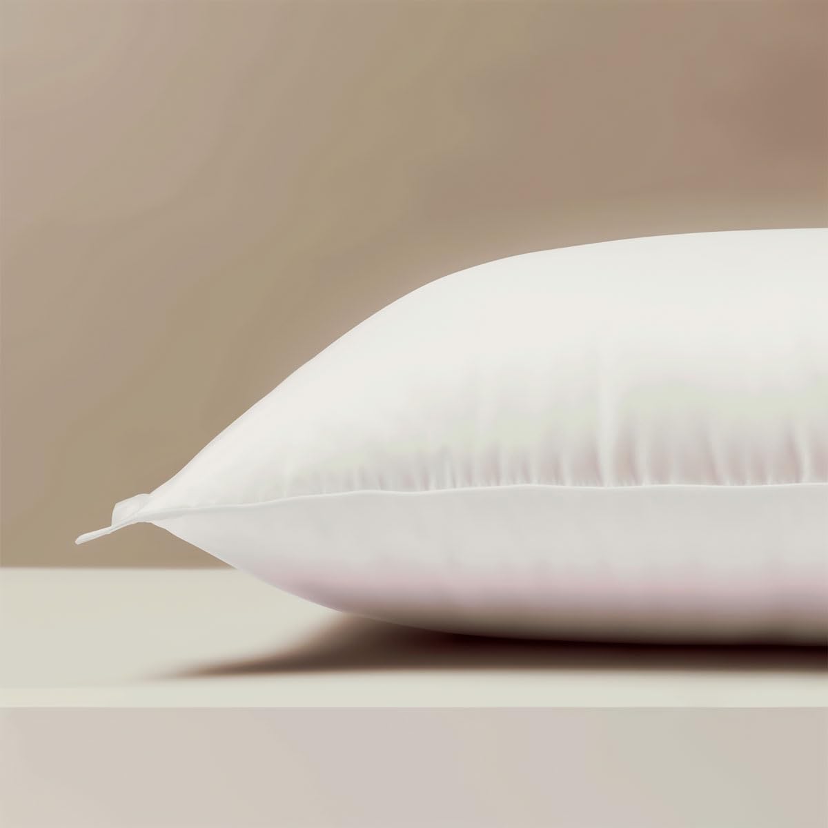 TOISON D'OR - Oreiller Anti-acariens 65x65 cm - Soutien Medium (Dos) - Fibre Creuse Siliconée - Gonflant & Sommeil Sain - Enveloppe 100% Coton - Finition Biais - Lavable 40°C