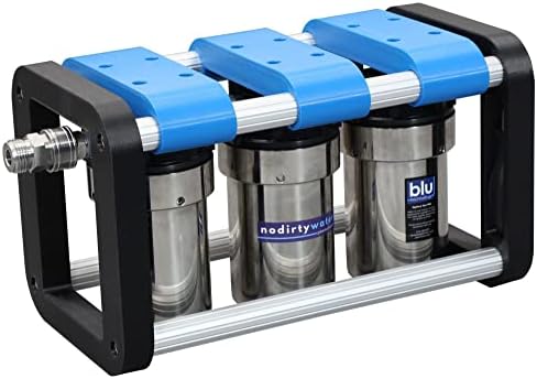 Blu Tech R3, RV Water Filter System, 0.2 Micron Water Filter for Campers with Compact 5-inch Filters, 3 Stage Premium RV Water Filtration System, for RVs, Vans, and Boats - by Blu Technology