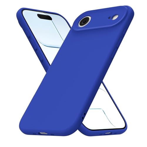 uvcoat for iPhone 17 Air Case Silicone Phone Case, Slim Thin Soft Rubber Gel Cases for Women Girls, Cute Matte TPU Phone Cover with Full Camera Protection, Minimalist Plain Design, Royal Blue