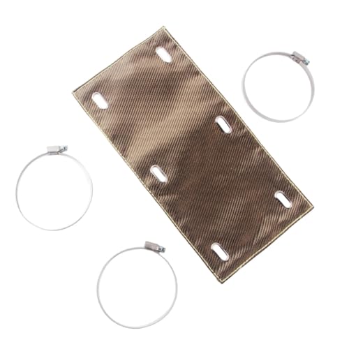 Protector térmico de escape de titanio con abrazaderas de acero inoxidable 5
