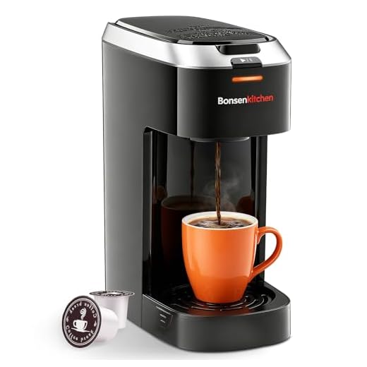 Bonsenkitchen 2-in-1 Single Serve Coffee Maker for K Cup & Ground Coffee