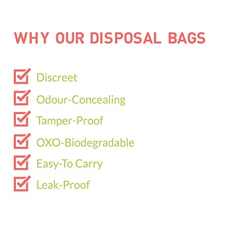 Sirona Personal Disposal Bags – 60 Bags for Discreet Tampons, Sanitary Pads/Napkin, Panty Liners, Tampons & Condoms | Menstrual Care and Hygiene Products