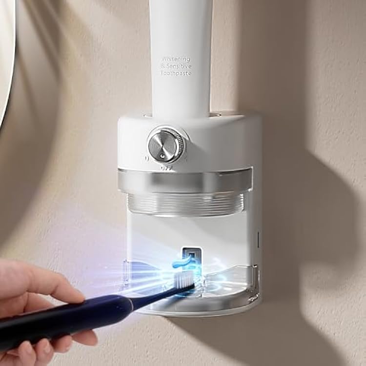 Automatic Toothpaste Dispenser, Wall Mounted Electric Toothpaste Dispenser for Kids and Adults,Toothpaste Squeezer with Adjustable Toothpaste Dispensing Volume for Bathroom
