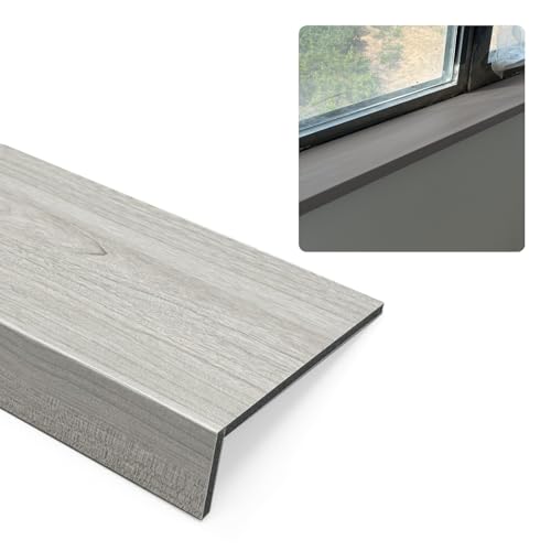 Cubierta de alféizar gris imitación madera placa para ventana de sala 2