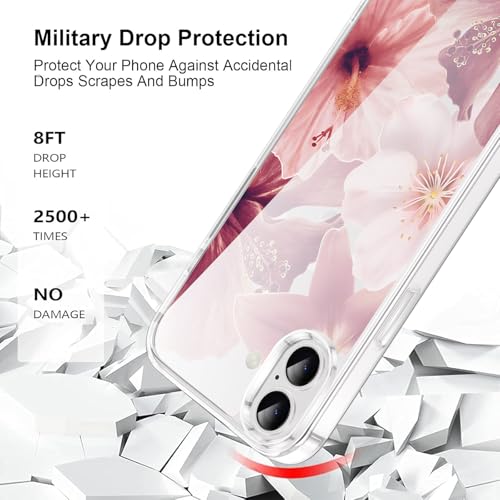 Coque iPhone 16 transparente antichoc à motif floral - 5