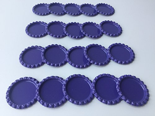 RUTICH 100 PCS Flat Decorative Bottle Cap Craft Bottle Stickers Double Sideds Printed for Hair Bows, DIY Pendants or Craft ScraPbooks(Purple) - Thumbnail 5