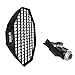 Produktbild Phot-R Professionelle Octagon Folding Umbrella Softbox Reflektor mit Bowens S-Type Berg Sppedring Photo Studio Strobe-Blitz für Flashguns und Speedlites (150cm, with Grid)