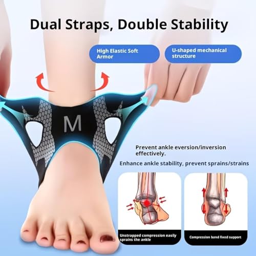 Image of Ankle Support for Men & Women, Adjustable Ankle Brace, Breathable Ankle Supporter, Ankle Support for Men, Anti-Slip Design for Gym, Fitness, Sports & Injury Prevention