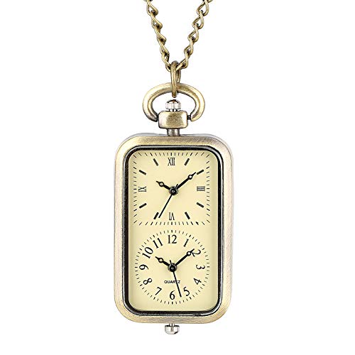 Reloj de Bolsillo para Hombre y Mujer, con Esfera de Color Beige, práctico, Delgado, para Regalo de papá Cover