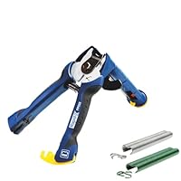 Rapid FP222 Zaunzange mit Magazin und 200 VR22 Zaunklammern (5-11 mm C-Klemmen) - Für Maschendraht, Drahtgeflecht und Spanndraht - Mit Softgrip und integriertem Drahtschneider