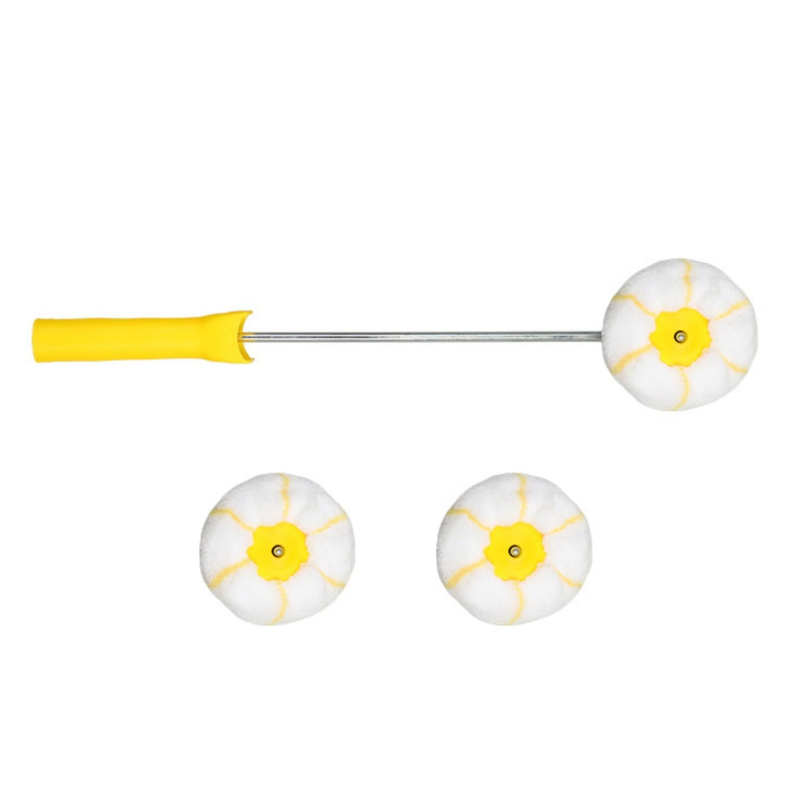 2Pcs Drywalls Corner Roller Tool with 2 Replacement Heads for Smooth Compound Application on Wall and Edges Drywalls Corner Compound Roller
