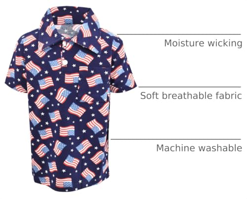 Image of Unique Baby Moisture Wicking Kids Polo Shirts for Toddler Boys Polo Shirt