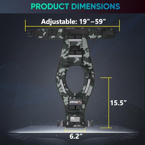 Image of APEXUP Adjustable Weighted Vest Men 20lbs /30lbs /40lbs Weights with Reflective Stripe, Weight Vest Woman Workout Vest for Strength Training Running Walking