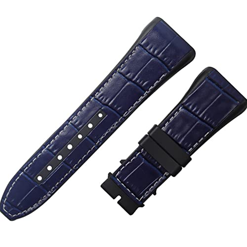 Bracelet Montre Franck Muller 28mm Nylon Silicone Noir Bleu pour le Quotidien et le Sport