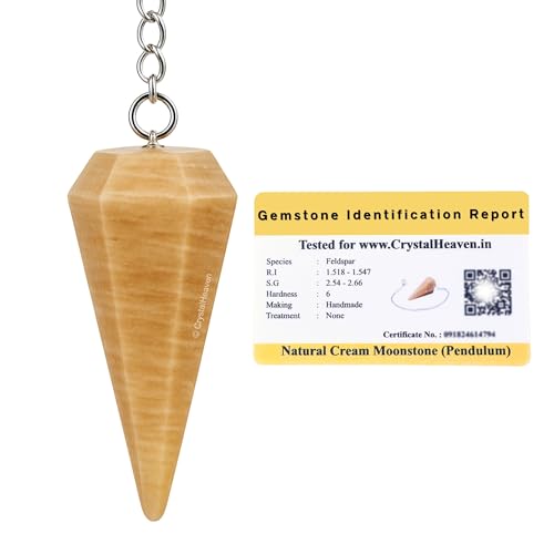 Image of Cream Moonstone Pendulum Dowsing Tool