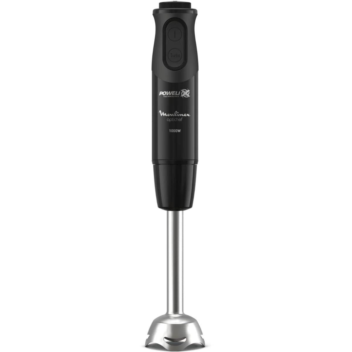Moulinex Pied mixeur plongeant Optichef DD641810 Noir - 1000W, 10 vitesses, Hachoir de 500 ml, Verre doseur de 800 ml, antiéclaboussures