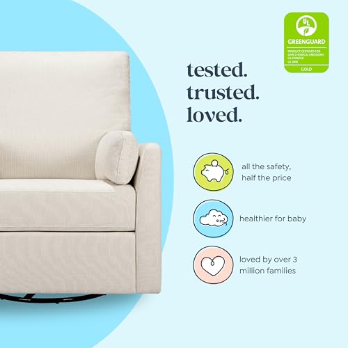 DaVinci Carter's Ethan Swivel Recliner - Performance Cream Linen - image 2