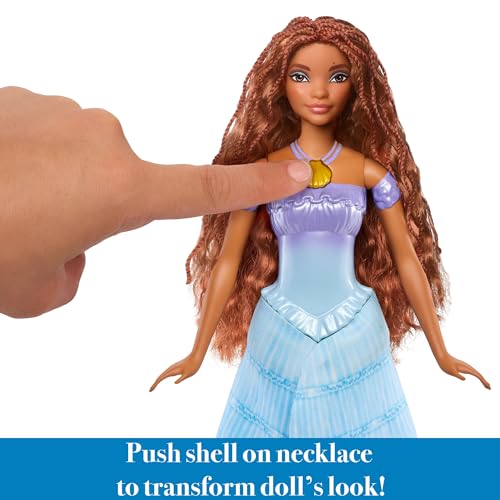 Disney The Little Mermaid Transforming Ariel Fashion Doll, Switch from Human to Mermaid, Toys Inspired by the Movie, HLX13 - Image 3