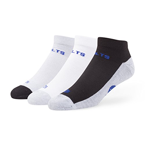 47 NFL Indianapolis Colts Rush Motion Team Color Low Cut Socks, Assorted Team Colors, Large (Men's 9-13 / Women's 10-12), 3-Pack