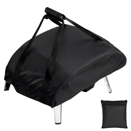 YYTECH Pizzaofen Abdeckung für Tefal Pizzaofen Gas, Abdeckhaube Grill, Pizzaofens Zubehör, Wasserdicht Wetterfeste Pizzaofens Tragetasche, 420D Oxford-Stoff Schwarz (77 * 60 * 22cm)
