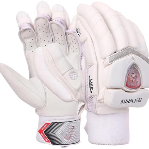 KORE NS White Batting Gloves Right Hand Cricket for Men Size Batting