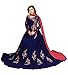 Nivah Fashion Women's Georgette Embroidery Anarkali Suit Set (US.G41-Blue-3XL)
