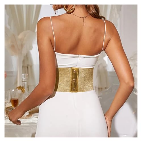 Corset Belt Underbust Corset Women Belts Elastic Wide Bright Leather Golden Corsets For Waist Trainer4