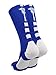 TCK Midline Lacrosse Logo Crew Socks (Royal/White, Medium)