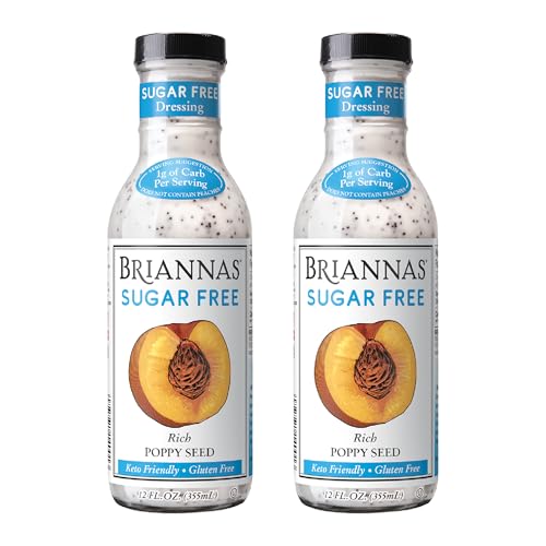 Image of Briannas Sugar Free Rich Poppy Seed Dressing, Lower Calorie, 2 Pack