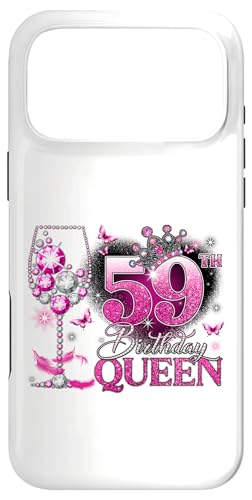 59th Birthday Queen Pink Wine 59 Years Old Women Girls �X�}�z�P�[�X iPhone 17 Pro Max �p