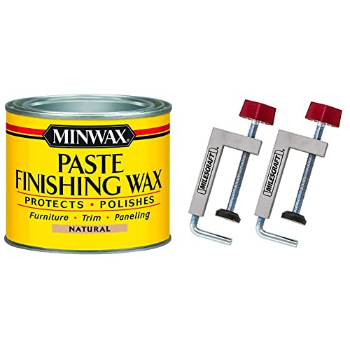 Minwax 785004444 Paste Finishing Wax, 1 Lb, Natural & Milescraft 4009 Fenceclamps- Universal,Silver #TOP8