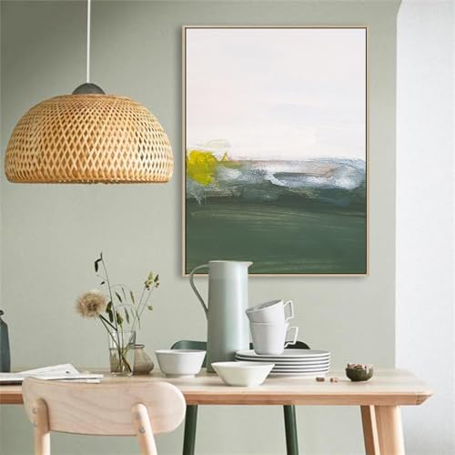 Tableau moderne vert imprimé sur toile de qualité supérieure scène murale salon 2 PCS - 4