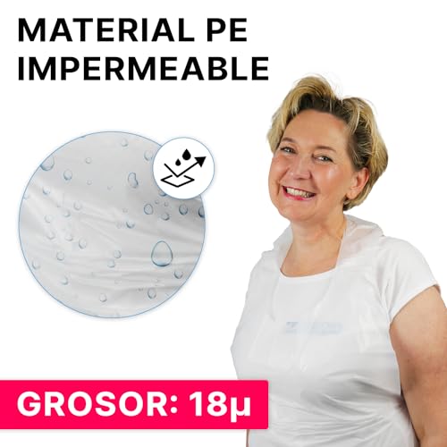 Delantal de plastico PE desechable contra manchas de grasa en el taller 2