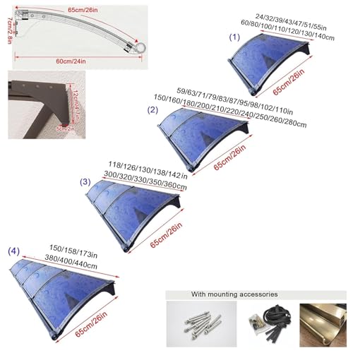 Cubierta de policarbonato duradero para puertas y ventanas 5