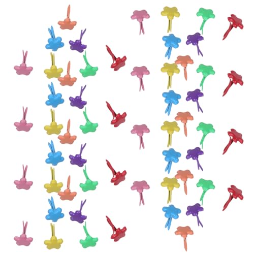 jojofuny 200 Attaches Parisiennes de Fleur en Fer à Deux Branches, 200 Pièces pour Scrapbooking et Loisirs Créatifs à Domicile