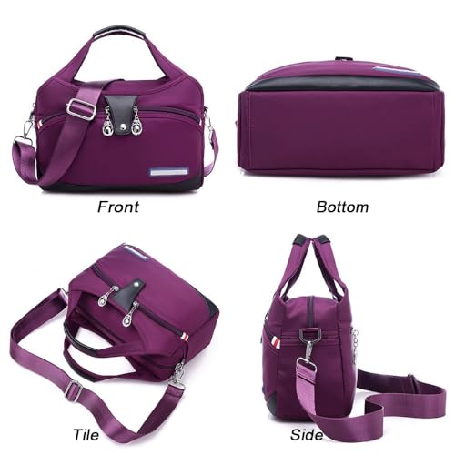 Anti-theft handbag soft edge lightweight multi-pocket fashion waterproof handbag waterproof oxford cloth shoulder bag3