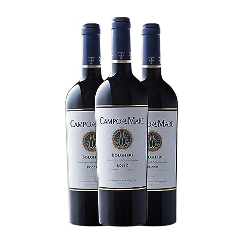 Campo al Mare Rosso Bolgheri – Pack 3 Botellas 75 cl de Vino Tinto Campo al Mare Rosso Bolgheri – Pack 3 Botellas 75 cl de Vino Tinto