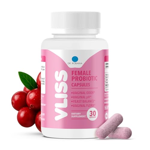 Dr. Robaina Women’s Daily Vaginal Probiotic + Cranberry & Pineapple, 5 B CFU Lactobacillus