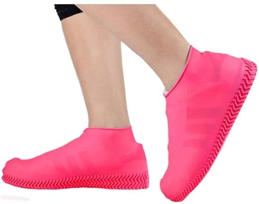 EGNORE (1Pair) Waterproof Slip Rubber Silicone Shoe Cover, Reusable Slip Resistant Rain Shoe Cases Water Resistant,Reusable,Stretchable,Foldable,for Kids,Men,Women (large) (Pink) (B0D54F24Q8) Amazon Price History, Amazon Price Tracker