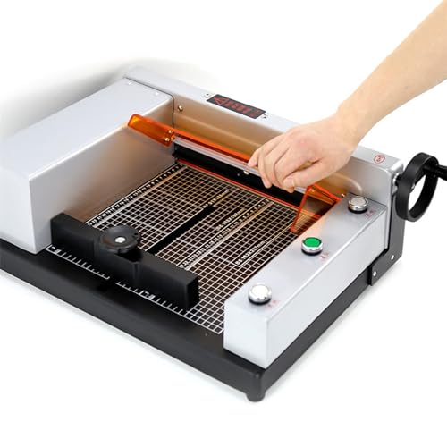 Cortador de papel eléctrico A4, guillotina con protección automática de seguridad para álbumes de recortes, etiquetas, cupones, tarjetas, papel de manualidades y fotos