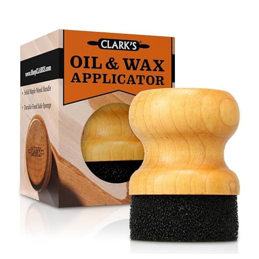 CLARK'S Cutting Board Oil & Wax Applicator - Round Wood Applicator for Food Grade Mineral Oil Cutting Board, Butcher Blocks, Bamboo, and Utensils – USA Maple Construction