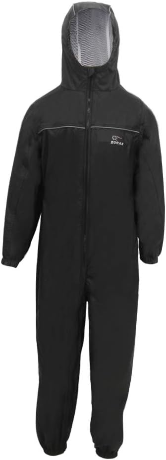 Zorax Boys Girls Waterproof Windproof Lightweight Kids Rain Suit Coat All in One Dry Suit Puddle Unisex Drip Drop Raincoat