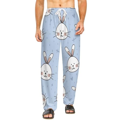 Bas de pyjama lapin doux : pantalon de détente femme avec poches pour des nuits cocooning